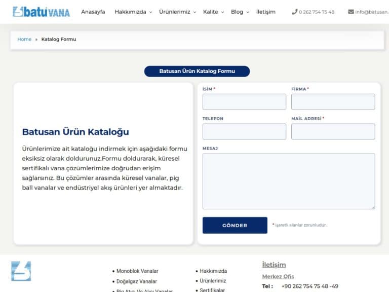 Katalog Formu