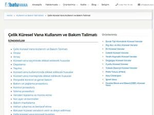 Çelik küresel vana kullanım - bakım talimatı