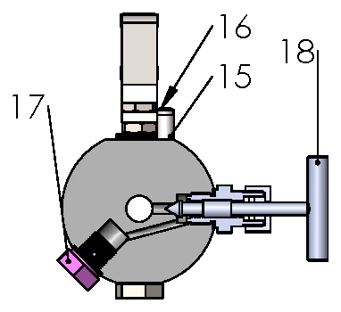 ANSI Class 1500 DBB Ball Valve Female NPT Threaded Full Bore Flanged — side view with vent and needle valve