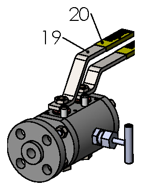 ANSI Class 1500 DBB Ball Valve Female NPT Threaded Full Bore Flanged — valve view with the needle valve