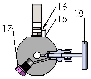 ANSI Class 600 DBB Ball Valve Female NPT Threaded Full Bore Flanged — side view with vent and needle valve