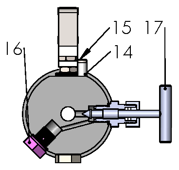 ANSI Class 900 DBB Ball Valve — side view with vent and needle valve