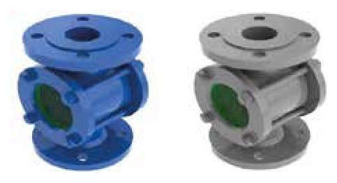 PN 16/25/40 flanged sight glass — product views, round body