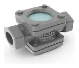 PN 16/25/40 threaded sight glass — product view, grey version