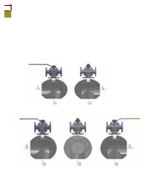 PN 16/40 3 Y- L Reduction Bore/Flanged (Steel) — operating positions