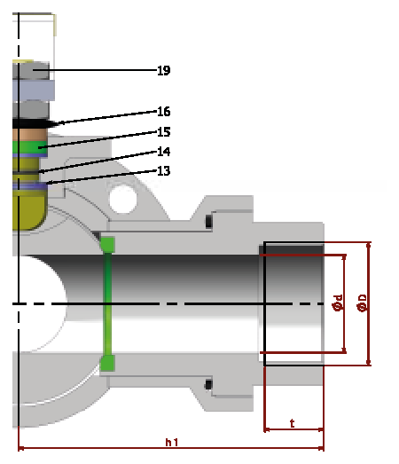 PN 16/40 3 Y- T Reduction Bore/Threaded — operating positions