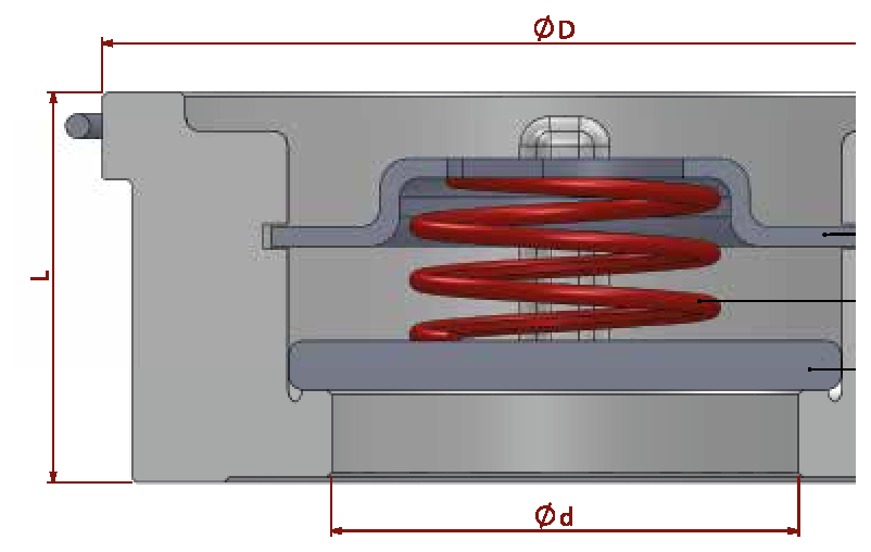 PN 16 Disc — sectional drawing with part numbers