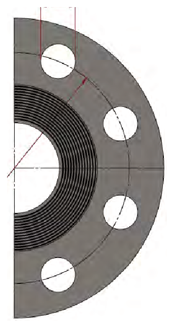 Strainer Class 300 flanged — flange view
