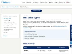 Ball Valve Types